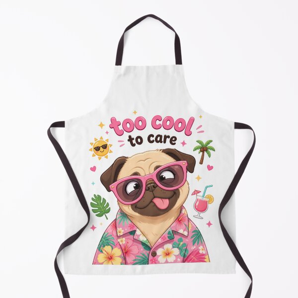 Item preview, Funny Pug in Pink Sunglasses – Too Cool To Care Kawaii Dog Summer Meme designed and sold by MarekoraStudio.