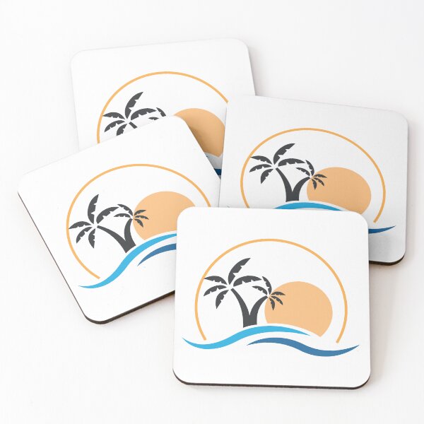 Item preview, Modern Tropical Sunset Emblem - Minimalist Palm Tree & Ocean Wave designed and sold by MagySale.