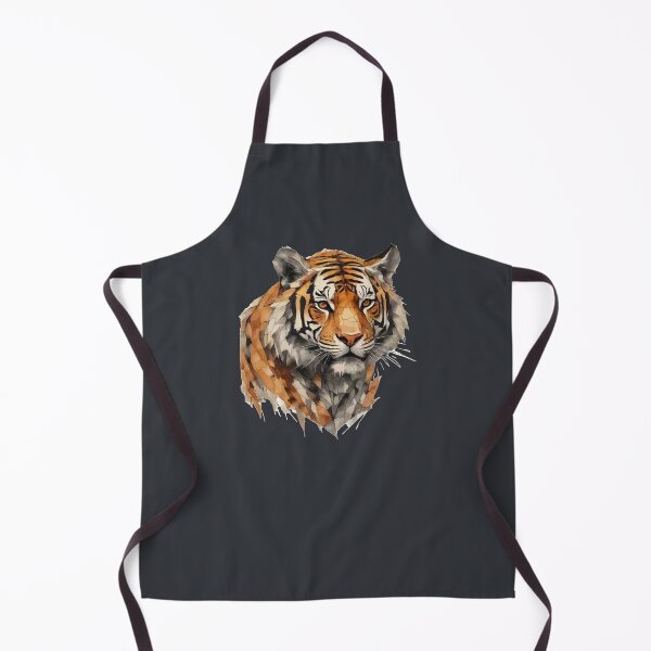 Item preview, Geometric Bengal Tiger Luxury Portrait – Modern Animal Art designed and sold by Tklezardesigns.