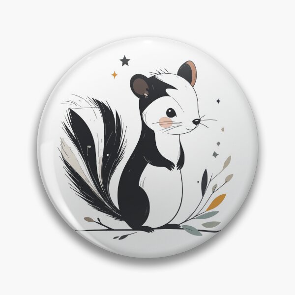 Item preview, High Contrast Cute Baby Skunk Portrait Wall Art Print designed and sold by BestChoiceService.