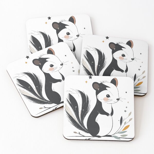 Item preview, High Contrast Cute Baby Skunk Portrait Wall Art Print designed and sold by BestChoiceService.
