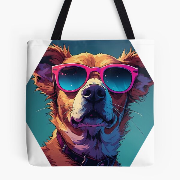 Item preview, ool Dog with Pink Sunglasses - Colorful Retro Pop Art designed and sold by creativepers.