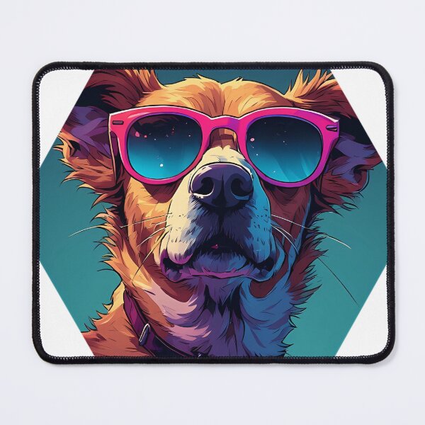 Item preview, ool Dog with Pink Sunglasses - Colorful Retro Pop Art designed and sold by creativepers.