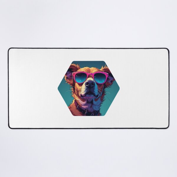 Item preview, ool Dog with Pink Sunglasses - Colorful Retro Pop Art designed and sold by creativepers.
