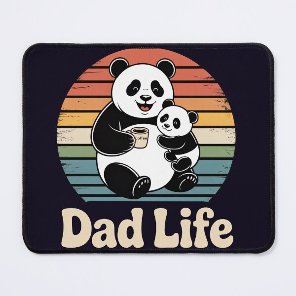 Item preview, Dad Life Panda Coffee – Funny Fatherhood Design Cute Baby Panda Retro Style designed and sold by Biedroneczka.