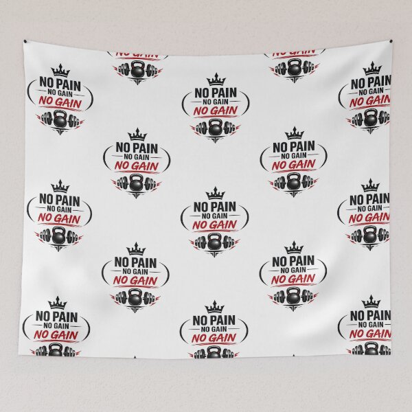 Item preview, NO PAIN NO GAIN  Motivation Gym Quote design. designed and sold by arifali786.