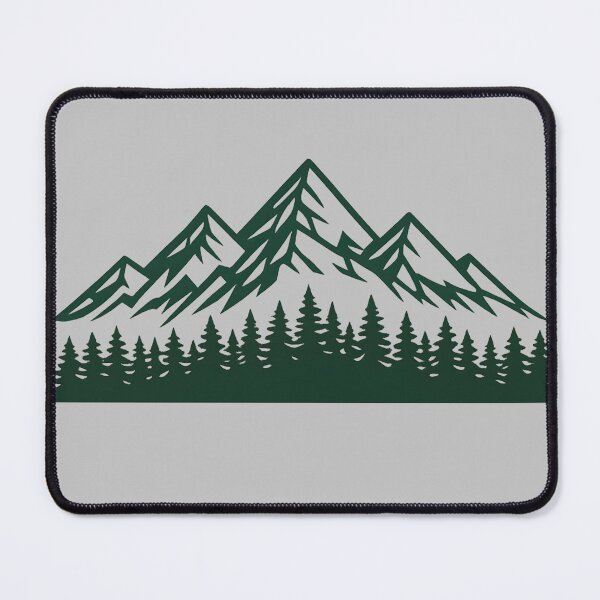 Item preview, Minimalist Mountain Pine Forest — Outdoor Hiking Adventure Art designed and sold by KawaiiOrbit.