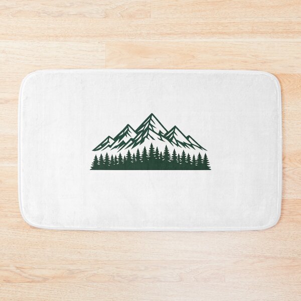 Item preview, Minimalist Mountain Pine Forest — Outdoor Hiking Adventure Art designed and sold by KawaiiOrbit.