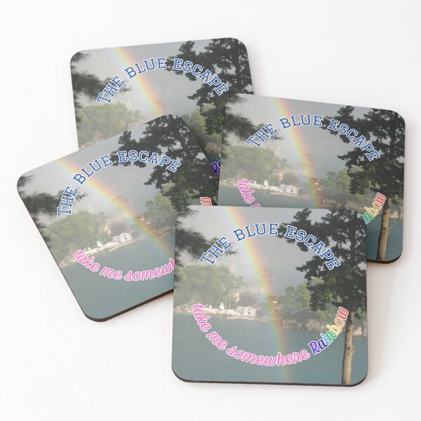 Item preview, The Blue Escape Take Me Somewhere Rainbow Beach Vacation designed and sold by LittleBigGifts.