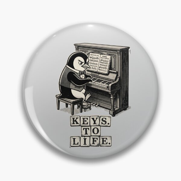 Item preview, Penguin Piano Retro Art designed and sold by Ortsas.