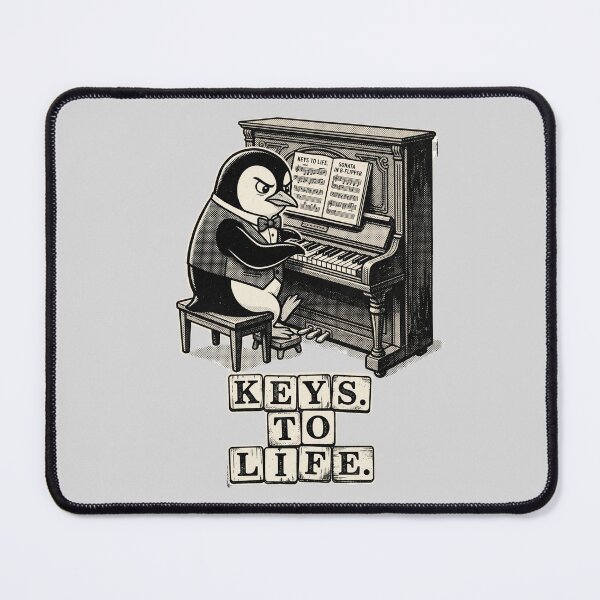 Item preview, Penguin Piano Retro Art designed and sold by Ortsas.
