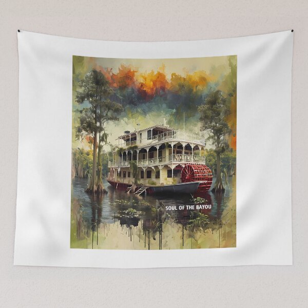 Item preview, SOUL OF THE BAYOU - Southern Riverboat Architecture designed and sold by Modern Nest Art.