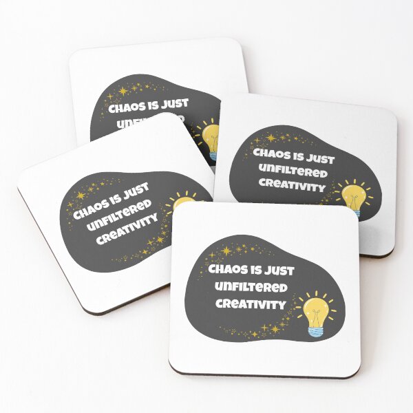 Item preview, Chaos Is Just Unfiltered Creativity Quote | Motivational Creative Mind Design | Artistic Inspiration Sticker designed and sold by Pandey14.