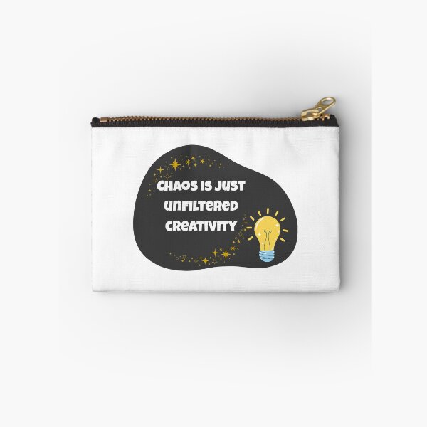 Item preview, Chaos Is Just Unfiltered Creativity Quote | Motivational Creative Mind Design | Artistic Inspiration Sticker designed and sold by Pandey14.