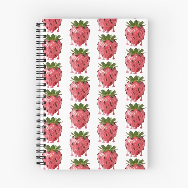 Item preview, Sweet Rot Strawberry Ants Pop Surrealist Art Print — Pink Editorial Wall Art Indie Aesthetic Poster designed and sold by Notecrea.