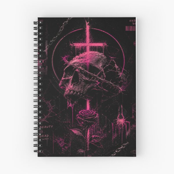 Item preview, Beauty Is Dead – Gothic Cyberpunk Skull Art designed and sold by NeQiu's merch.