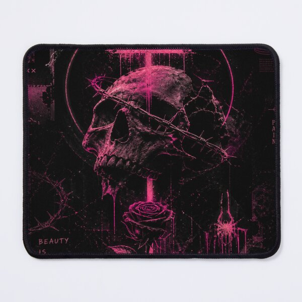 Item preview, Beauty Is Dead – Gothic Cyberpunk Skull Art designed and sold by NeQiu's merch.