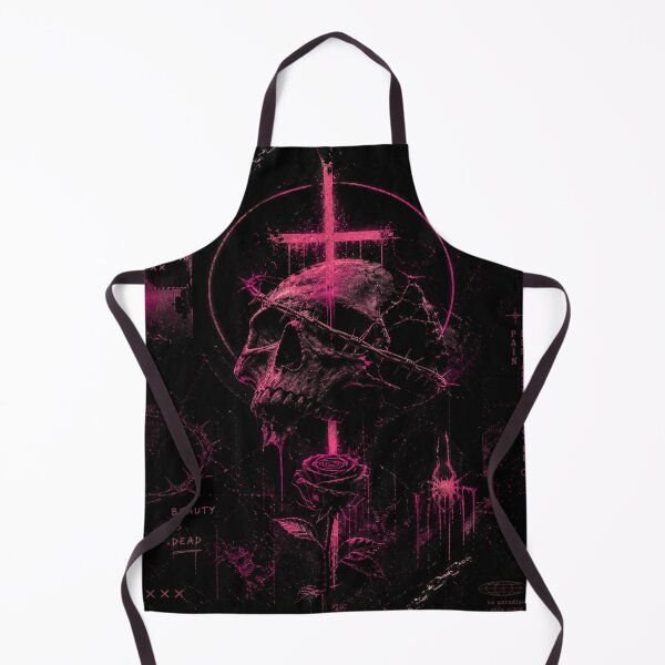 Item preview, Beauty Is Dead – Gothic Cyberpunk Skull Art designed and sold by NeQiu's merch.