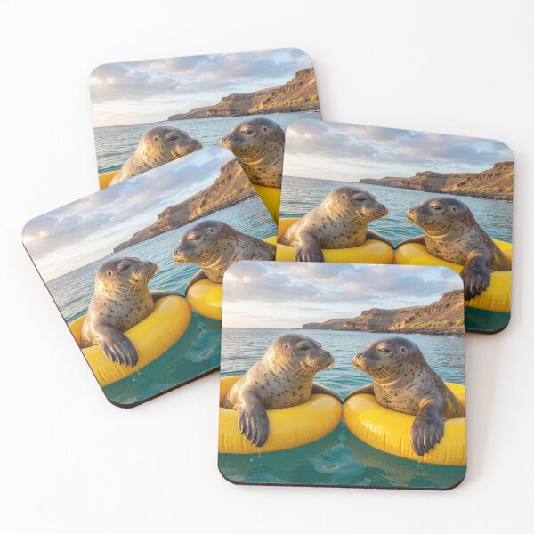 Item preview, Mediterranean Monk Seals Float Near Canary Islands designed and sold by Tridentulus.