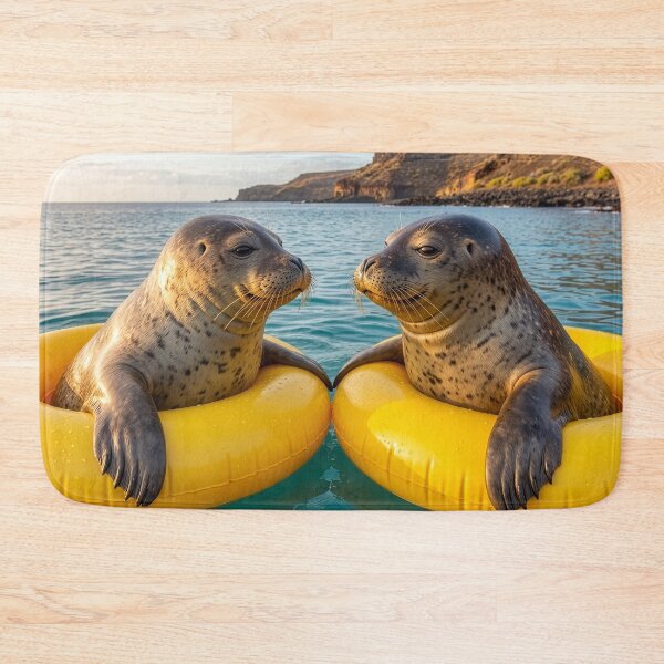 Item preview, Mediterranean Monk Seals Float Near Canary Islands designed and sold by Tridentulus.