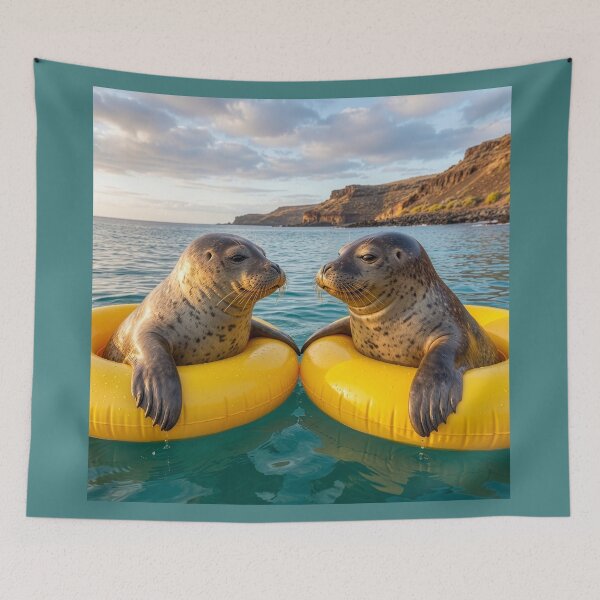 Item preview, Mediterranean Monk Seals Float Near Canary Islands designed and sold by Tridentulus.