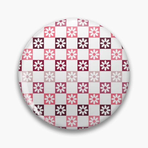 Item preview, Checkerboard Daisy Pattern – Retro Preppy Pink Red designed and sold by Colorblizz.