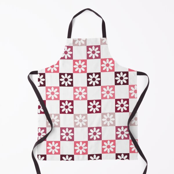 Item preview, Checkerboard Daisy Pattern – Retro Preppy Pink Red designed and sold by Colorblizz.