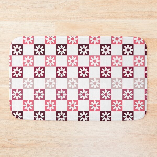 Item preview, Checkerboard Daisy Pattern – Retro Preppy Pink Red designed and sold by Colorblizz.