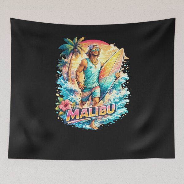 Item preview, Malibu Sunset Vibes – Tropical Beach Dream designed and sold by Les-Ink-Studio.