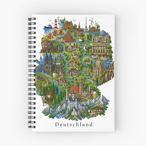 Item preview, Germany Illustration with Landmarks and Landscape designed and sold by the-grey-one.