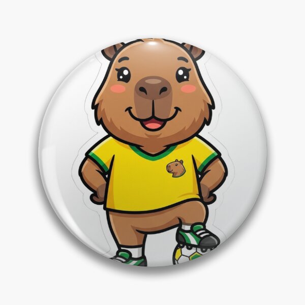 Item preview, Soccer Player Capybara Kicking a Ball designed and sold by LambeLab.