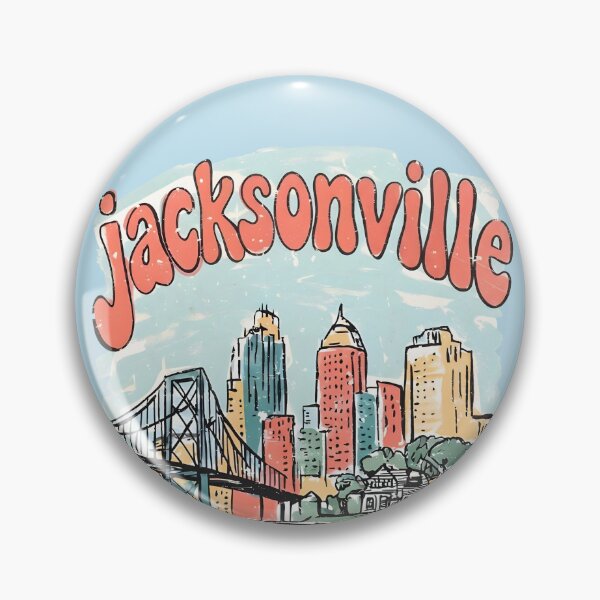 Item preview, Jacksonville Florida Cute Skyline Pastel Cityscape Colorful  designed and sold by HowToCanadian.