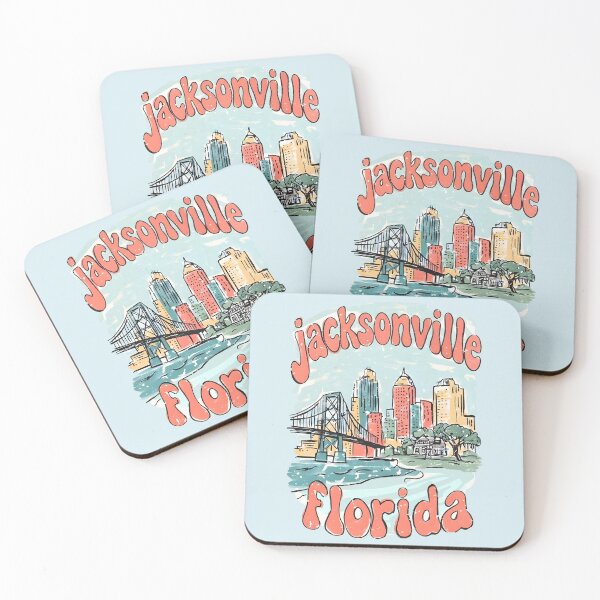 Item preview, Jacksonville Florida Cute Skyline Pastel Cityscape Colorful  designed and sold by HowToCanadian.