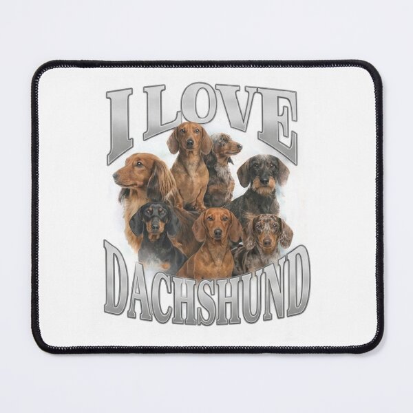 Item preview, I Love Dachshunds Cute Wiener Dog Portrait Collage designed and sold by HolySausage.