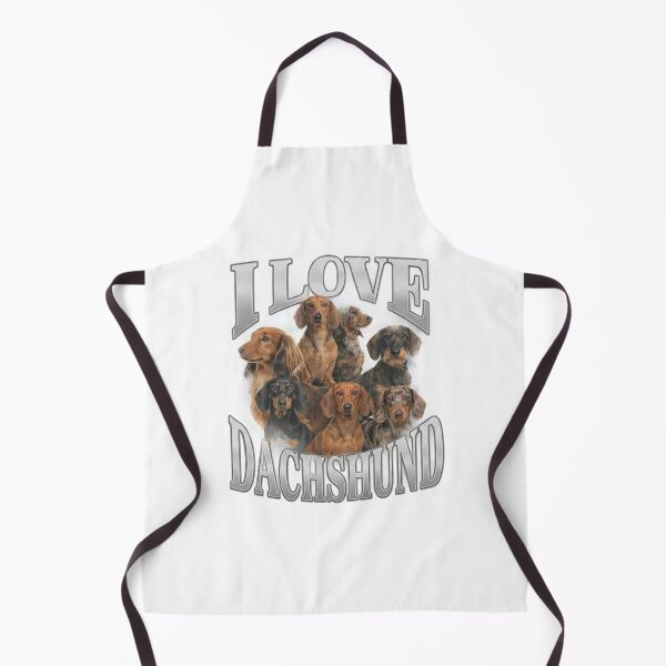 Item preview, I Love Dachshunds Cute Wiener Dog Portrait Collage designed and sold by HolySausage.