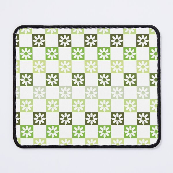Item preview, Checkerboard Daisy Pattern – Retro Preppy Green designed and sold by Colorblizz.
