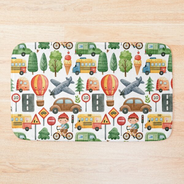 Item preview, Busy Construction Site Diggers and Signs Pattern designed and sold by Piotrek0001.
