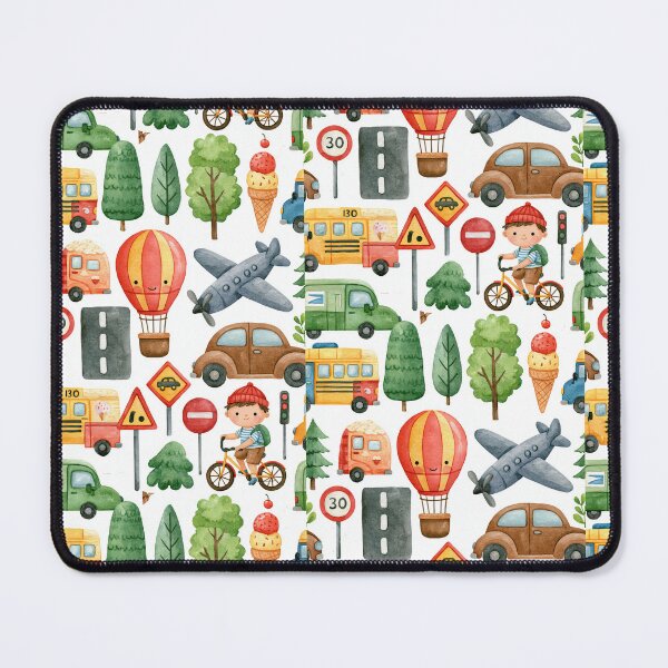Item preview, Busy Construction Site Diggers and Signs Pattern designed and sold by Piotrek0001.