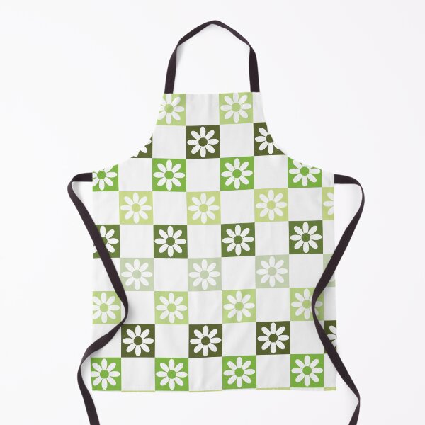 Item preview, Checkerboard Daisy Pattern – Retro Preppy Green designed and sold by Colorblizz.