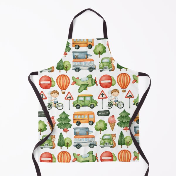 Item preview, Cute Cartoon Diggers and Green Trees Seamless Pattern designed and sold by Piotrek0001.