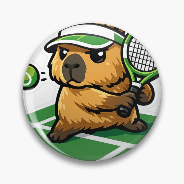 Item preview, Tennis Capybara Ready to Hit the Ball designed and sold by LambeLab.