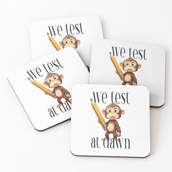 Item preview, We Test At Dawn Funny Monkey Test Day designed and sold by TheEndDesign.