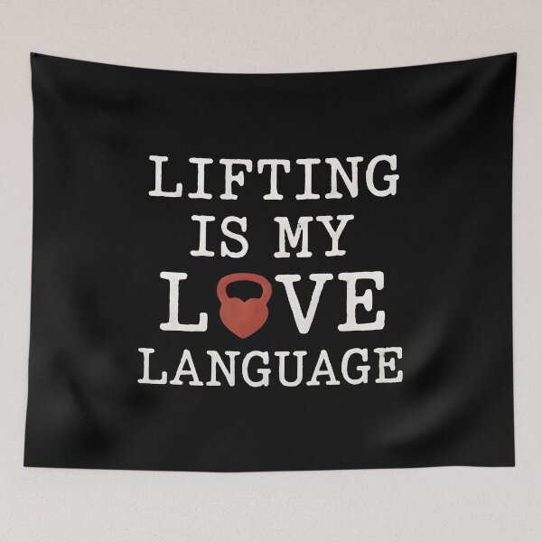 Item preview, Lifting Is My Love Language - Funny Gym Shirt Design designed and sold by Mouad-Doadi.