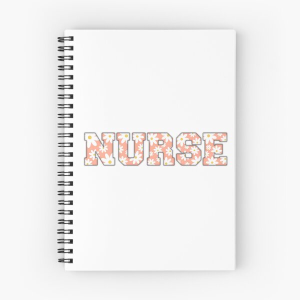 Item preview, NURSE | Coral Orange Daisy Aesthetic Design Varsity Letters Embroider designed and sold by Nesstitches.