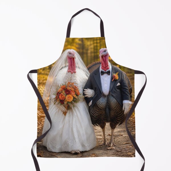 Item preview, Wild Turkeys Wearing Wedding Attire in Autumn Woods designed and sold by Maria Dryfhout.