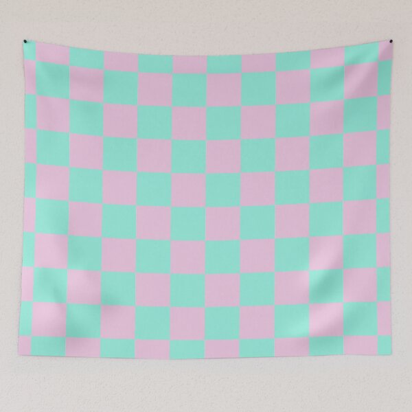 Item preview, Checkerboard Pattern – Pink Teal Retro Pastel Aesthetic designed and sold by Colorblizz.