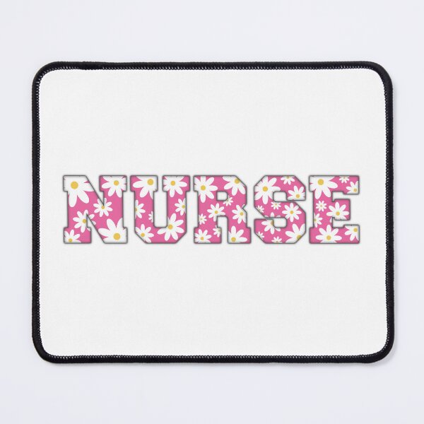 Item preview, NURSE | Pink Daisy Aesthetic Design Varsity Letters Embroider designed and sold by Nesstitches.