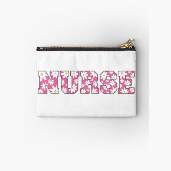 Item preview, NURSE | Pink Daisy Aesthetic Design Varsity Letters Embroider designed and sold by Nesstitches.