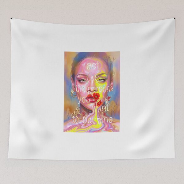 Item preview, Rihanna Surreal Pastel Portrait | Act Like The Person You Want To Become designed and sold by y2kponyclub.