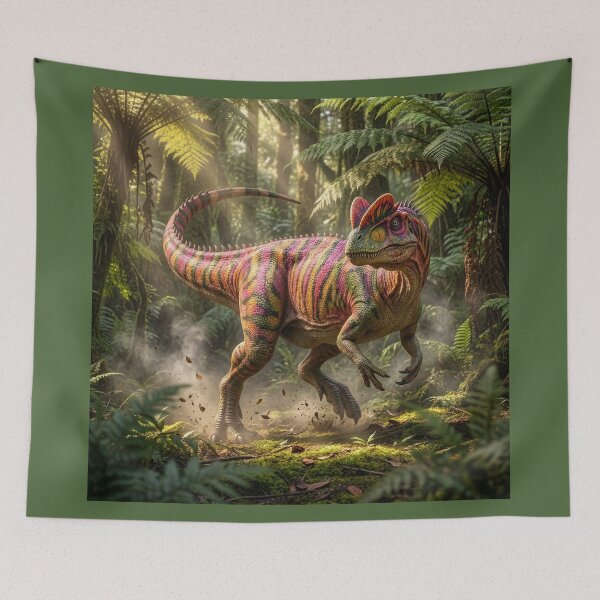 Item preview, Dilophosaurus in a Primordial Forest Clearing designed and sold by Tridentulus.